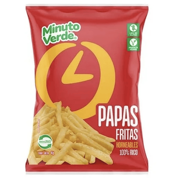 Papa Pre-frita Minuto Verde 12x12 (10kg)