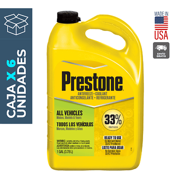 Anticongelante + Refrigerante Prestone al 33% (verde fluor) 3,78 lts