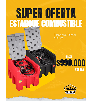 ESTANQUE 400LTS. DIESEL C/BBA. Y MANGUERA
