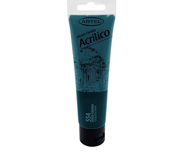 Pintura acrilica 100ml verde viridian 554 artel*3