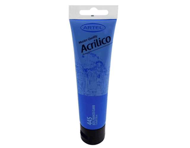 Pintura acrilica 100ml azul frances claro 445 artel*3