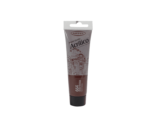 Pintura acrilica 35ml siena tostada 664 artel*5