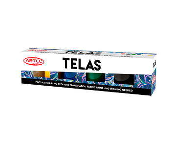 Pintura telas 6 col 15ml artel -m3-10-18