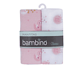 Set 2 mantitas rosado bambino*3*12