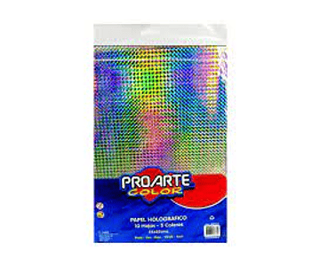 Set papel holografico 5 dis 23x35cm proarte-m3-10