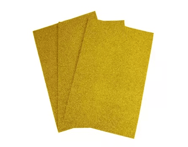Goma eva glitter pliego 45x60 dorado jm -m10