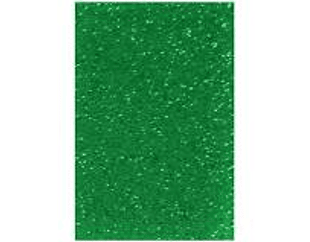 Goma eva glitter pliego 40x60 verde art&craft-m10