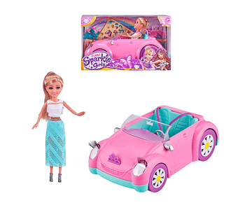 Auto con muñeca sparkle ansaldo