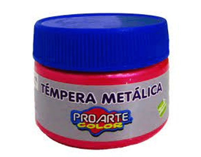 Tempera metalica 100ml rojo proarte*10