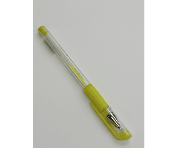 Lapiz tinta gel 0.8mm amarillo c/grip fultons*12