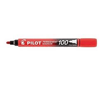 Marcador permanente sca100 fino rojo pilot*3*12