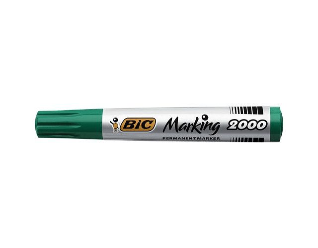 Marcador perm verde red ecol bic*12