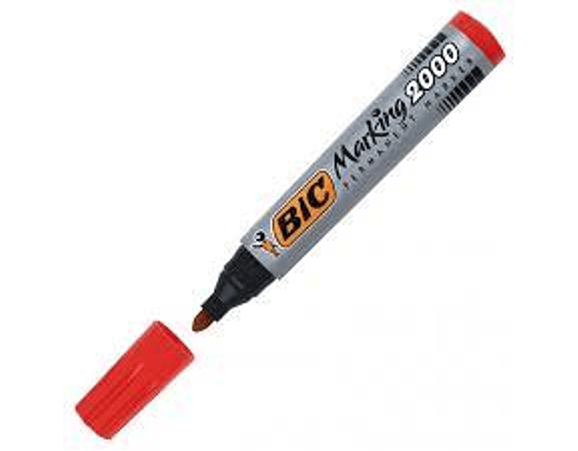 Marcador perm rojo red ecol bic*12