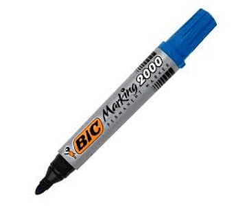 Marcador perm azul red conico rec bic*12