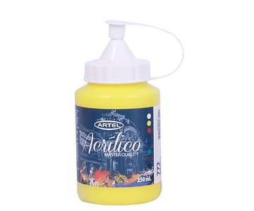 Pintura acrilica 250ml amarillo limon 772 artel*2