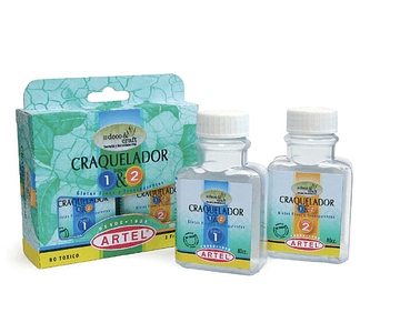 Craquelador paso 1 y 2 2 frascos 80ml  artel