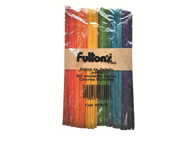 Palito helado jumbo color 50un fultons*m3-10