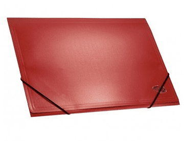 Carpeta con elastico oficio plastica roja adix -m3-10-12