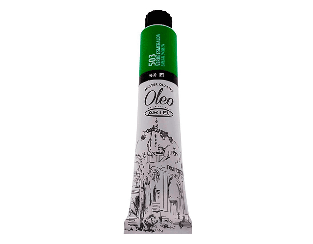 Tubo oleo 22ml verde esmeralda 503 artel*5