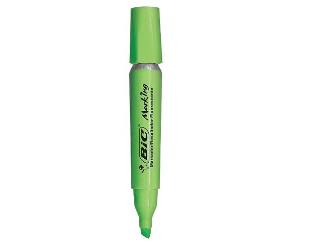 Destacador marking verde bic*12