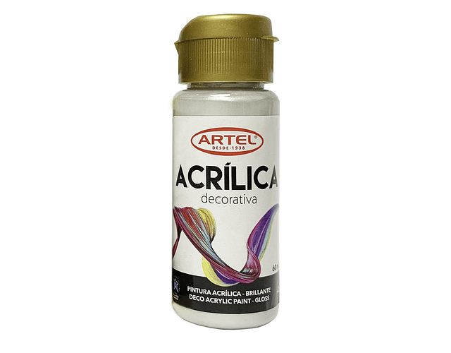 Pintura acrilica 60ml plata artel*3*4