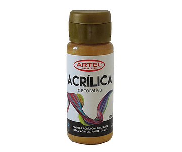 Pintura acrilica decorativa 60ml metal oro nº990 artel-3-4