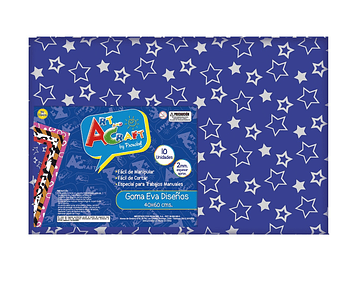 Goma eva pliego diseño 40x60 estrellas art&craf-m10