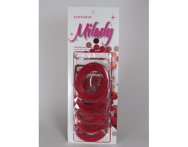 Set 5 cables negro/rojo milady*3