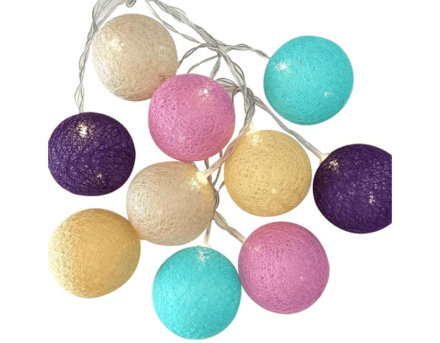 Set 10 esferas decorativas color pastel a pila *3