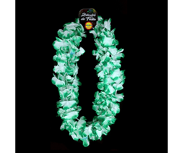 Set 6un collar flor verde lima/blanco -m3-m10