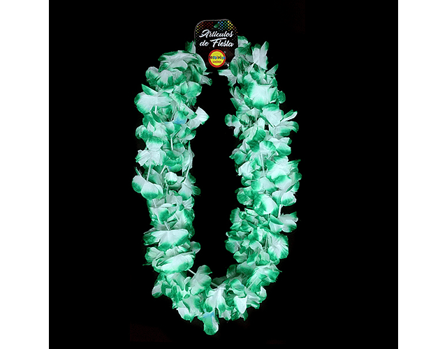 Set 6un collar flor verde lima/blanco -m3-m10