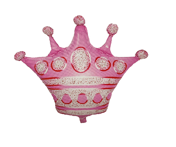 Globo metalico corona rosado 76x75cm x1un feco*3*10