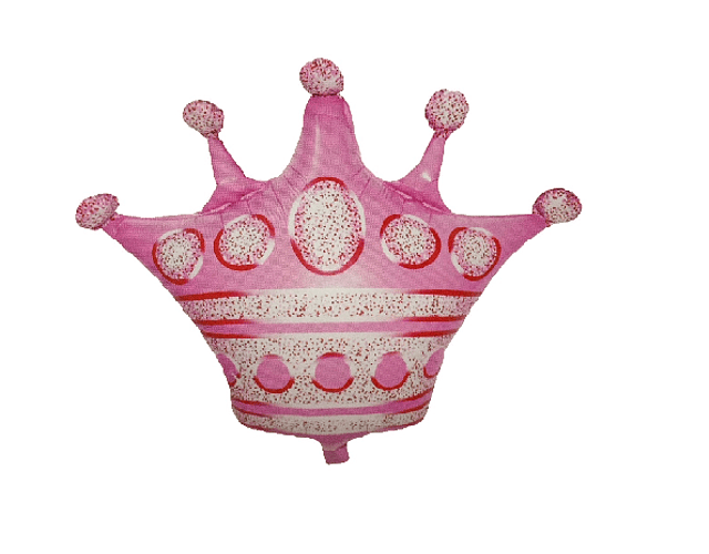 Globo metalico corona rosado 76x75cm x1un feco*3*10
