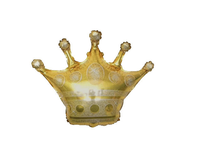 Globo metalico corona dorado 76x75cm x1un feco*3*10