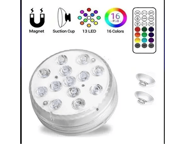 Luz led portable sumergible c/control imp