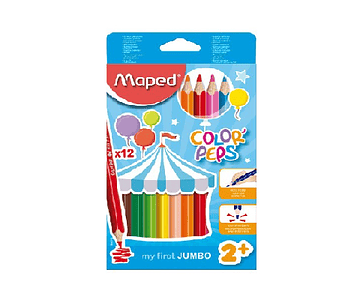 Lapiz color 12 jumbo color peps bebe maped-m3-m10(12)