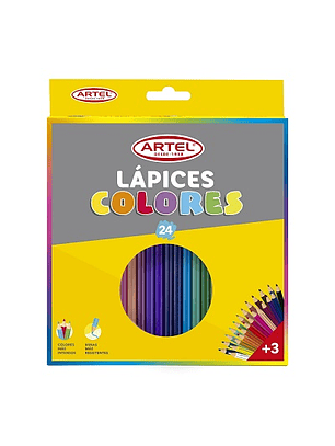 Lapiz color 24 largo artel