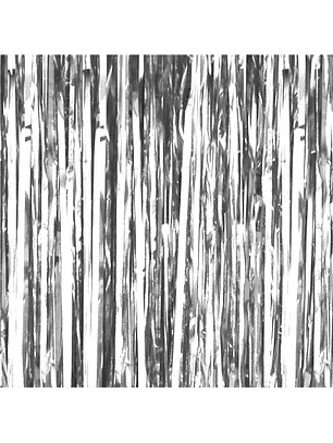 Cortina 1x2mt plata brillante feco