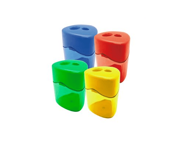 Sacapunta con deposito doble plastico triangular  fultons -m3-10-12