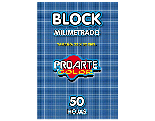 Pp milimetrado block 50hjs 22x32 proarte