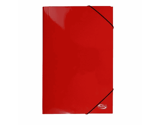 Carpeta oficio carton c/elastico rojo (001) adix*3*12