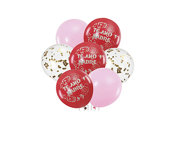 Set 7 globos latex dia de la madre belina*3*12