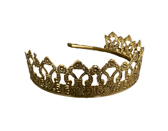 Corona metalica reina dorado-m3-m10