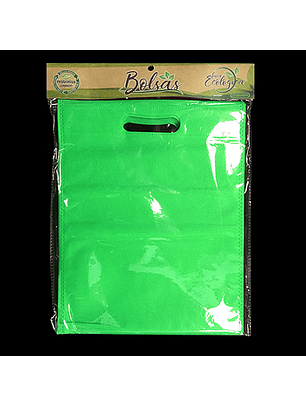 Set 10 unidades bolsas tnt verde lima 31x25 feco