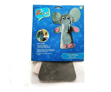 Titere pañolenci para armar elefante art&craf