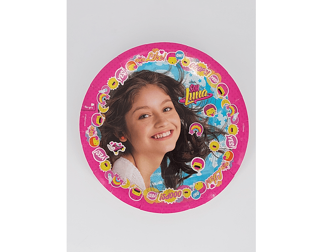 Set 6 platos carton soy luna argos*12