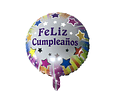 Set 10 globos 45cm feliz cumpleaños incluye varillas gruesa