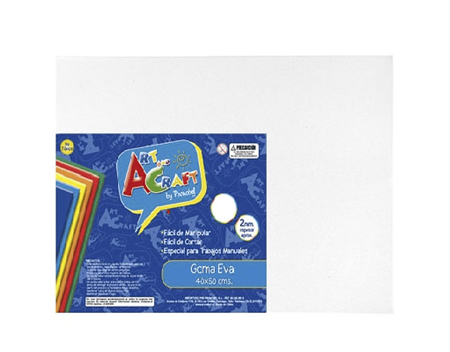 Goma eva pliego 40x60 blanco art&craft -m10