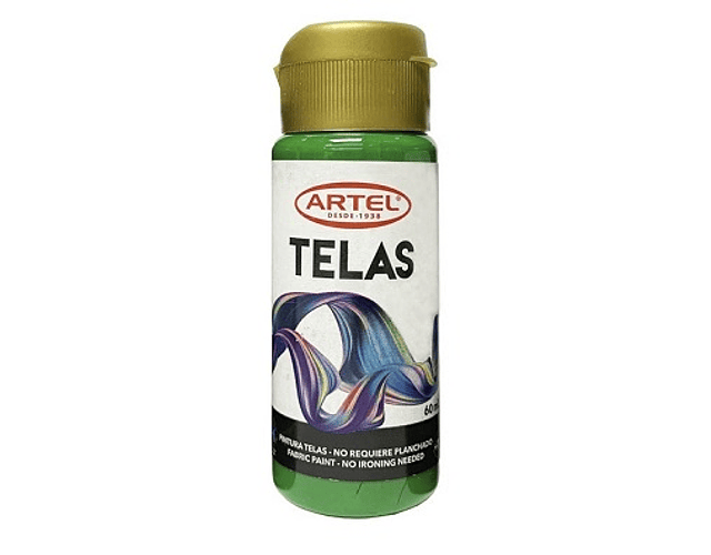 Pintura para tela verde claro 60ml nº51 artel*4