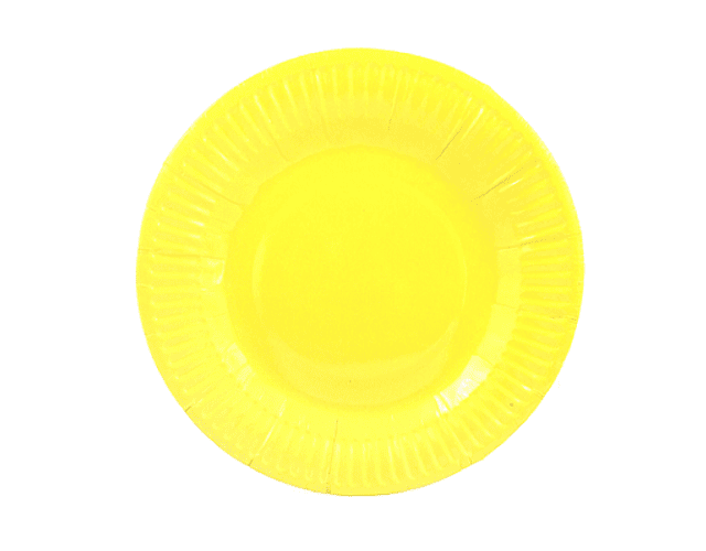 Set 10 platos carton amarillo feco-m3-m10